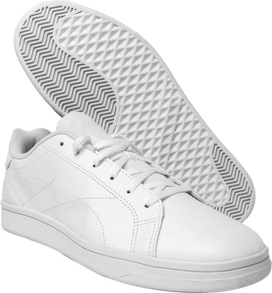 Png of white sneakers isolated. Sportive pair of shoes for mockup. Fashionable stylish sports casual shoes.